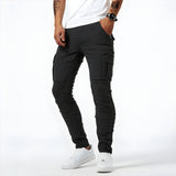 Bequeme Stretch Cargohose Herren – Schwarz
