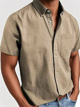 Maxence - Kurzärmeliges Sommerhemd – Khaki