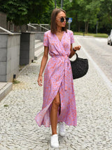 Leanne - Elegantes Kleid mit Bauchbedeckung – Helllila