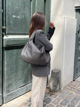 Tote Weidengeflecht-Tragetasche – Grau