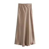 Damen Rock | Maxi-Ausführung mit strukturierter Oberfläche – Beige
