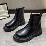 Halbhohe stiefel mit verstellbarem knöchel für damen – Schwarz