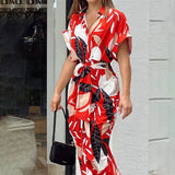 Tahlia - Elegantes Freizeitkleid – Rot
