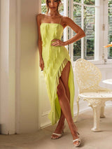 Isaline | Elegantes Midikleid – Gelb