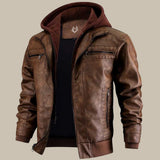 Herrenjacke mit glatter Oberfläche | Gerade Form – Braun