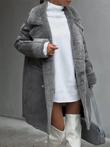 Arriane – fleece-winterjacke für damen – Grau