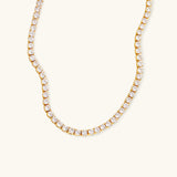 Isolde Diamant-Tennis-Halskette – Gelbgold