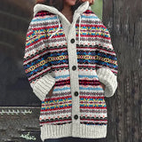 Gemütlicher Damen-cardigan mit knopfverschluss – Bunt