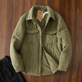 Ice blossom - winterjacke im vintage-stil – Armeegrün