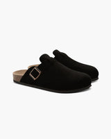 Luke | Bequemer Herren-Clog aus Wildleder mit ergonomischem Fußbett – Schwarz