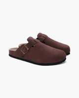 Luke | Bequemer Herren-Clog aus Wildleder mit ergonomischem Fußbett – Burgundisch