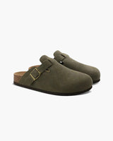 Luke | Bequemer Herren-Clog aus Wildleder mit ergonomischem Fußbett – Grün