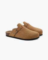 Luke | Bequemer Herren-Clog aus Wildleder mit ergonomischem Fußbett – Hellbraun