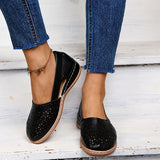 Tegan - Modische Sandalen mit Muster – Schwarz