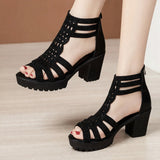 Krishan - Stilvolle Absatzsandalen – Schwarz