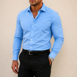Gibbs - Formelles Slim Fit Hemd – Hellblau