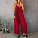 Mahdi - Gemütlicher Jumpsuit mit Taschen – Rot