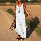 Riley - Lockeres Maxikleid – Weiß