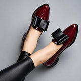 Rachel - Elegante Schuhe mit Schleife – Rot
