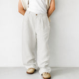 Hashim - Bequeme Weite Plissierte Hose – Grau