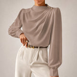 Susan - Elegante Bluse mit Lockerem Schnitt – Braun