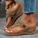 Marcel - Stilvolle Keilsandalen – Braun