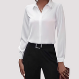 Alisa - Elegantes Button-Up-Hemd – Weiß