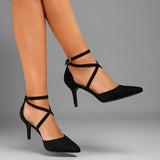 Alison - Stilvolle Knöchelriemen-Sandalen – Schwarz