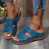 Elouise - Bequeme Sandalen mit verstellbaren Riemen – Blau
