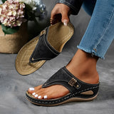 Marcel - Stilvolle Keilsandalen – Schwarz