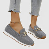 Elle - Lässige Loafer mit Schnalle – Grau