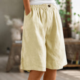Eileen - Lässige Weite Shorts – Gelb