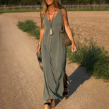 Riley - Lockeres Maxikleid – Grün