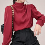 Susan - Elegante Bluse mit Lockerem Schnitt – Rot
