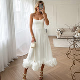 Cecily - Anmutiges Midikleid – Weiß
