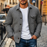 Andrew - Retro Einreihiges Hemdjacke – Schwarz