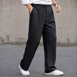 Clayton - Lässige Weite Hose – Schwarz