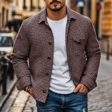 Andrew - Retro Einreihiges Hemdjacke – Braun