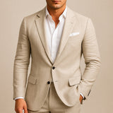Angelo - Formeller Leichter Blazer – Beige