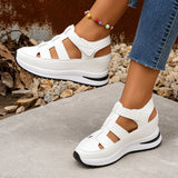 Nannie - Bequeme Plateauschuhe – Weiß
