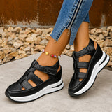 Nannie - Bequeme Plateauschuhe – Schwarz
