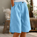 Eileen - Lässige Weite Shorts – Hellblau