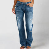 Stacey - Stilvolle Weitbein-Jeans – Dunkelblau