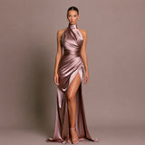 Elle - Elegantes langes Kleid – Pink