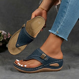 Marcel - Stilvolle Keilsandalen – Blau