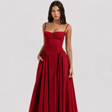 Hadley - Stilvolles Camisole-Kleid – Rot