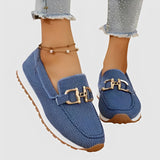 Elle - Lässige Loafer mit Schnalle – Blau