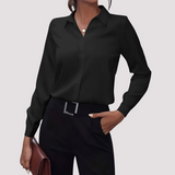 Alisa - Elegantes Button-Up-Hemd – Schwarz