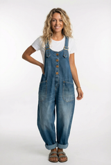 Noelia™ - Vielseitiger verstellbarer Schnallen-Jeansoverall – Denim