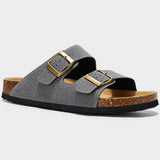 Bertie - Stilvolle Sandalen mit Korkfußbett – Grau